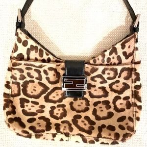 RARE Authentic Fendi Leopard Print Ponyhair Bag